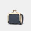 Nueva Bolsa Compacta Dorada de Cuero Genuino Bolsa para Joyería Anillo de Diamantes Mini Anillo Collar Aretes Joyero Monedero