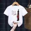 Moda Nueva Camiseta para Niños Genial Estampado de Patrón de Carreras Camiseta Infantil Linda Ropa Infantil Casual Tendencia