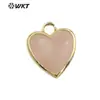 WT-P1857 Colgante de Color Piedra Cuarzo Piedra Flash Forma de Corazón Pequeño Lindo Creativo Venta al por Mayor Pulsera Collar DIY