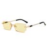 Nuevas Gafas de Sol de Moda Sin Montura Gafas de Sol Europeas y Americanas de Borde Cortado a la Moda Gafas de Sol Personalizadas de Color Gelatina Gafas de Sol Sin Montura