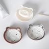 Cartoon Bear Dupla Camada Dreno Soap Box Banheiro Banho Sabonete Box Banheiro Smiley Soap Box