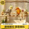 Juguete para loros para masticar fruta, cuerda colgante, madera de pimiento, rompe-aburrimiento, escalada, autoentretenimiento, molienda de dientes, adecuado para agapornis, periquitos y cotorras sol