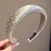 Faixa de Cabeça com Coroa Alta para Mulheres, Novo Estilo com Toque de Luxo, Faixa de Cabelo Larga Versátil para Sair, Acessório de Cabelo para Lavar o Rosto