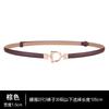 Cinturón Decorativo Ajustable de Cuero Genuino Moda Retro Nuevo para Mujer Simple y Moderno Delgado sin Agujeros Venta al por Mayor