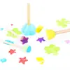 Sello de esponja para pintar con colores de hongo para niños, herramientas de pintura, pincel de frotar para arte de graffiti DIY de educación temprana para niños