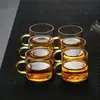 Bule de vidro resistente ao calor, bule de chá fervente, bule de frutas, conjunto de chá resistente a altas temperaturas com filtro de vidro completo cor de chá