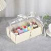 Pastel de Rollo Suizo con Manchas Caja para Pastel de Rollo de Toalla Postre Mil Hojas Transparente Caja de Embalaje Plástico Caja de PET Caja de Embalaje