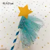Bandeira de Franja Dourada Preta Azul Rosa para Assar Bandeira de Fio Estrela de Cinco Pontas Plug-in Cartão Estrela de Malha Decoração de Bolo de Aniversário