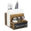 Portapañuelos de madera vintage soporte de mesa para pañuelos de uso doméstico con caja de almacenamiento para condimentos portavasos retro de madera maciza