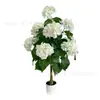 Maceta con Planta de Hortensia Artificial Yixin de Dongguan, Planta Verde de Hortensia Artificial Verano Infinito para Decoración de Jardín al Aire Libre