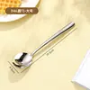 Cuchara de Acero Inoxidable 316 para Uso Doméstico, Cuchara para Sopa, Cuchara de Mesa, Cuchara Redonda Profunda para Sopa de Grado Alimenticio con Mango Largo