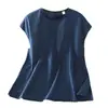 Foto Real de Top con Ribete de Encaje Silueta Adelgazante Juvenil Etéreo Disponible en Stock Camiseta sin Mangas para Mujer Tallas Grandes Artística Nueva de Verano