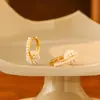 Novos Brincos Argola com Micro-Cristais e Pérolas para Mulheres, Moda de Alto Padrão, Vários Designs de Brincos, Versáteis, Brincos Pequenos e Delicados