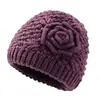Gorro tejido para mujeres de mediana edad y mayores, otoño e invierno, estilo abuela, cálido y con forro de polar, adecuado para madres y personas mayores