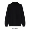 Suéter de Cuello Medio Estilo Otoño e Invierno para Hombre, Estilo Coreano Holgado Casual Color Sólido Cuello Medio Tejido Capa Base Manga Larga Ropa Interior