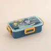 Lonchera Sencilla Estilo Dibujos Animados para Estudiantes y Trabajadores de Oficina, Caja de Ensalada Portátil con Compartimentos y Tapa, Lonchera Apta para Microondas y Calentable