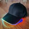 Procesamiento y Personalización Amazon Suministro Transfronterizo Venta al por Mayor Sombrero de Fibra Óptica LED Gorra de Visera Luminosa Casual Sombrero de Luz para Fiesta