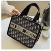 Internet Celebrity Ins Houndstooth Saco Cosmético R Letra Estilo Coreano Saco de Armazenamento de Cosméticos Moda Portátil Grande Capacidade Múmia Bolsa