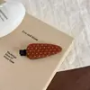 Tecido Retrô com Bolinhas Presilha de Cabelo Gota d'Água Outono/Inverno Textura Lã Presilha Bico de Pato Simples Delicada Presilha Lateral Versátil Feminina