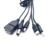 Cabo de Carregamento Solar Estendido de Um para Cinco 1.7m 2.5m USB Fêmea Cabo de Alimentação de Um para Cinco