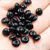 Cuentas espaciadoras negras imitación obsidiana de fábrica espaciador pieza Ping An imitación jade blanco espaciador espaciador lote a granel