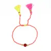 Pulseiras Coloridas com Contas Estilo Feriado Europeu e Americano para Mulheres, Pulseiras com Cordão Trançado, Joias Transfronteiriças Atacado