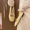 Zapatos de Mujer Más Vendidos en Verano 2026: Zapatos Planos de Diseño de Nicho con Pliegues y Lazo, Boca Baja, Zapatos de Uso Diario Versátiles