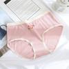 Novas cuecas japonesas de cor creme, algodão puro, cintura média, algodão puro, respirável, cor sólida, alta elasticidade, cuecas femininas