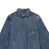 Aliexpress Wholesale Transfronterizo 2026 Moda Europea y Americana Casual Holgado Cuello Alto Blazer de Mezclilla para Mujer B483172