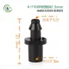 4/7 Accesorios para Conector Capilar Juego Completo 47 Conector en T de Doble Barbilla de una Sola Barbilla Tallo de Enchufe Tapa Tapón de Goteo Conexión de Rosca de 4 Puntos