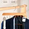 Cabide de Madeira Sólida para Roupas Íntimas Gancho de Madeira para Cintos Cabide de Gravatas Armazenamento Doméstico de Cintos Gancho para Lenços de Seda Roupas