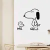 Venta al por mayor de fábrica Snoopy tallado estilo ins caricatura lindo alto valor de color pegatina de pared Snoopy decoración de cubo de basura