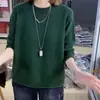 Suéter de Tricô Primavera e Outono Novo Estilo Preguiçoso Feminino Alta Qualidade Gola Redonda Solto Slim Pulôver Suéter Top para Mulheres