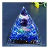 Bola de Cristal 73 Estilos Pirámide Bola de Cristal Transfronteriza Pirámide de Piedra Triturada Artesanías para el Hogar Adornos de Resina