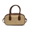 Bolso de Hombro de Moda con Diseño de Paja Estilo Coreano para Mujer 2025 Nuevo Estilo de Verano Bolso Pequeño Cuadrado Tejido Cruzado Personalizado