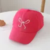 Sombrero de Protección Solar de Verano Transfronterizo para Niñas, Gorra de Béisbol Media Superior con Lazo a Juego Padre e Hijo, Gorra de Visera Versátil Casual para Mujer