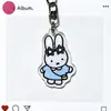 Chaveiro de Coelho Miffy Desenho Animado Feminino Novo Criativo Fofo Acrílico Pingente Acessório para Bolsa Fone de Ouvido