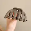 Para cabelos grossos, presilha de tubarão acrílica da moda, presilha de cabelo francesa fofa em formato de coração, presilha de garra com laço elegante para mulheres
