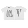 Camiseta Clássica Vlone Autêntica com Estampa Mosaico Refletiva Fog, Marca Tendência, Manga Curta, Verão, Tamanho Grande, Corte Amplo