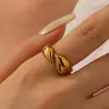 Anillos de Moda y Únicos, Simples y Lujosos, Versátiles, Estilo Ins, Anillos Abiertos de Corazón Doble Transfronterizos Europeos y Americanos