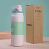 Taza de Fruta Casual y Elegante, Gran Capacidad, Taza Térmica de Doble Pared con Vacío de Acero Inoxidable 304, Botella de Agua Deportiva Portátil para Exteriores