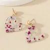Un Par de Pendientes Nuevos de Moda Hechos a Mano con Forma de Corazón de Acrílico Pendientes de Estilo Suave Pendientes de Alta Calidad para Mujer