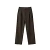 Yidao Vintage 2026 Otoño Nuevo Retro Japonés Moderno Pierna Recta Cintura Semi-Elástica Suelto Versátil Pantalones Casuales