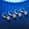 Nuevos pendientes de garra de cuatro puntas con circonita incrustada de imitación de diamante para mujer, pendientes de gancho para la oreja elegantes para mujer de Corea del Sur Dongdaemun, pendientes