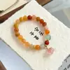 Pulseras de Seda Dorada y Jade al por Mayor, Bolsas de Dinero de Ágata, Bolsas de la Suerte, Colgantes, Pulseras de Múltiples Tesoros, Joyería, Piedras Preciosas de Colores Naturales para Viajes
