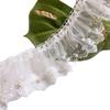 Nueva cortina para niños, vestido de novia, falda plisada doble de encaje Lolita, accesorios ligeros de poliéster soluble en agua, encaje hecho a mano