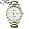 Relógio Guanqin B4 Marca Estudante Calendário Duplo À Prova D'água Pulseira de Aço Relógio de Quartzo Luminoso Relógio Masculino Gq11006