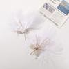 Accesorios Hanfu Antiguos Cristal Perla Forma de Mariposa Tocado de Plumas DIY Hecho a Mano Trenzado con Cuentas Horquilla Material