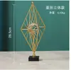 Decoração de Bola de Cristal de Metal Galvanizado de Luxo Nórdico para Armário de Vinho, Decoração de Casa, Artesanato para Hall de Entrada de Inauguração de Casa, Estilo de Ferro Forjado