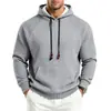 Sudadera con capucha de punto liso, manga raglán, jacquard, cuadros pequeños, otoño 2026 para hombre